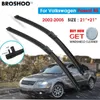 Scheibenwischer Autowischerblatt für Passat B5 21"+21" 2002-2005 Windschutzscheibe Scheibenwischerblätter Fensterwaschanlage Seitenstiftarm Q231107