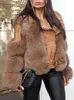 Cappotti e giacche invernali in pelliccia sintetica da donna Giacca da moto da donna di alta qualità Elegante soffice cappotto corto Capispalla di lusso
