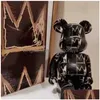 Jeux de nouveauté Jeux de nouveauté 5 styles Bearbricks 400% figurines modèle Bear Brickes et Cyberpunk Daft Punk Joint Bright Face Violence Coll Dhykt