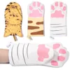 Oven Mitts 1PC 3D Cartoon Animal Cat Paws Long Cotton Baking Insulation Gloves Microwave Heat Resistant NonSlip Kitchen 230406