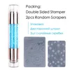 Zestawy do paznokci Acryl Color Diamond Zestaw Pieczęcie Zestaw transfer Pen Pen DIY Decor Podwójny silikonowy narzędzie