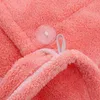 Turban de séchage en Polyester, serviette solide, bonnet de douche absorbant à séchage rapide pour cheveux longs, expédition maritime