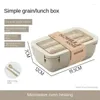 Servis uppsättningar Portable Lunch Box Microwave Safe Plastic Student Sallad Fruit Container Vandhome Bento Storage