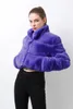 Women's Fur Women Fashion Cropped Puffer Thickened Jackets Parkas Bubble Coats 2023 Winter Solid Cotton Overcoat Female Casual Outwear Tops