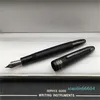 wholesale Stylos à plume Cassic en résine noire de luxe fournitures scolaires de bureau Nib iridium Stylo à encre d'écriture de haute qualité avec série