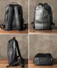 Sacs d'école de haute qualité mode sac à dos en cuir véritable hommes sac à dos étudiant sac quotidien mâle sac à dos grand sac à dos noir 230407