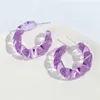 Boucles d'oreilles pendantes transparentes pour femmes, accessoires ronds colorés, couleur bonbon, mode coréenne, bijoux cadeau tendance, 2023