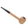 Hand Wood Smoking Pipe Tobacco Wooden Cigarette Herbal Filter Tips Pipes Handmade 153mm length Accessories Tools Oil Rigs