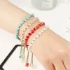 Bracelet Bijoux Imperméables Charme Femmes Cadeau Haute Qualité 6mm Rond Double Face Coupe Cristal Couleur AB Perles Brillantes Bracelet Réglable