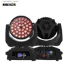 أضواء الرأس المتحركة shehds الوافدين الجدد 1/2pcs Wash LED 36x18W RGBWA+uv زر الزر Zoom Lyre Moving Head Light for DJ Disco Stage Q231107