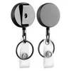 Hooks LUDA 2 Pack Mini Heavy Duty Retractable Badge Holder Reel Metal ID With Belt Clip Key Ring For Name Card Keychain(