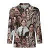 Polos para hombre Dwight Schrute The Office Polo suelto para hombre clásico TV camisetas casuales de manga larga divertido gráfico diario de gran tamaño