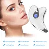 Face Massager enhancement Guasha beauty massager electric Gua Sha plate heating vibration massager red and blue treatment scraper tool 230406