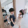 Zestawy odzieży Summer Korean Style Kids Sailor Bawełny bielizny Ubranie Śliczne chłopcy dziewczyn