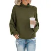 Frauen Pullover 2023 Verkauf Herbst Winter Mode Pullover Strickwaren Dicken Faden Farbige High Neck Pullover Büro Kleidung Tragen