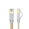 Cabo Ethernet Cat 7, nylon trançado 1m 5 pés 16 pés de alta velocidade profissional banhado a ouro plugue STP cabo de rede