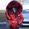 Kadınlar Down Parkas Coats Kadın Ceketleri Sonbahar Kış Sivil Kürk Hood Fermuar Sıcak Kadınlar Dışarı Parka Outerwear Kadın Giyim L23116