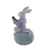 Decoratieve objecten Figurines Easter Bunny Decoratie Leuke muzikant Konijnenstandbeeld Breng paaseieren naar Home Office Party 230406