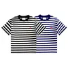 Herrkvinnor Designer T Shirt Man Heart Brodery Striped Shirt Couples Clothing Street Shorts Sleeve Clothes S-XL