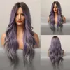 Perruques synthétiques Easihair longue vague de corps perruque synthétique brun pour gagner rouge ombre cheveux naturels pour les femmes Cosplay fête fibre résistante à la chaleur 230227