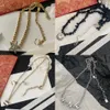 Menshänge Designer Halsband smycken lyxiga halsband mode för män kvinnor trendig personlighet clavikel kedja kristall pärla bröllop gåva
