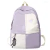 Sacs d'école femmes imperméable violet voyage sac à dos dame mignon ordinateur portable collège femme Kawaii sac de livre à la mode fille de mode