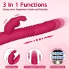 Rotating frisado empurrando coelho vibrador vagina g ponto grande vibrador massageador feminino mastrubation clit estimulador brinquedo sexual para mulher 231010