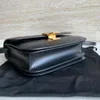 10A Tier Mirror Quality Luxurys Designer Borsa Donna Borse medie 24cm Teen Borsa a tracolla in pelle di vacchetta lucidata a tracolla Colore nero Borsa classica Spedizione gratuita