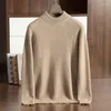 Men's Sweaters ZOCEPT Winter Thickened Sweater For Men High Quality 100 Goat Cashmere Knitted Pullover Solid Casual Thickening Jumper