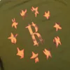 T-shirts voor heren Star Print Classic Rhude T-shirt Green Zwart Wit hoogwaardige hiphop oversized tee rhude korte mouw inside tags