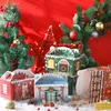 Noel Süslemeleri Tedavi Kutuları Ekose Santa Elf Kardan Adam Elk Gingerbread Xmas Karton Şimdiki Şeker Kurabiyesi Tatil ile Tatil Par ot5sk