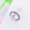 Studörhängen 925 Sterling Silver Exempel Round Zirconia Stone Earring For Baby Women Statement Brinco Party Pendientes 2023 mode