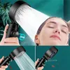 Shower Head Water Saving Black 5 Mode Adjustable High Pressure Shower One-key Stop Water Bathroom Shower Heads Accessories LT619