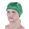 Acessórios para o cabelo unissex Paisley Print Durag du-rag cabeçote de cabeça embrulhada em caveira do rag bandana chapéu de gorro masculino homem lenço de ciclismo de ciclismo pirata Caps