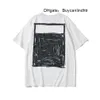 Homens camisetas Verão Moda Marca Offs Camisetas Mens Ow Pintura A Óleo Religiosa Direta Spray Seta Camisetas Hip Hop Manga Curta Solta Homens Mulheres Preto Nr