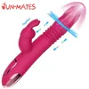 Rotating frisado empurrando coelho vibrador vagina g ponto grande vibrador massageador feminino mastrubation clit estimulador brinquedo sexual para mulher 231010