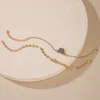 Charm Armbänder Mode blinkende Schmetterlingskette Mehrschichtiger Armreif für Damen Geometrische Legierung Herz Ziegelstein eingelegtes zweischichtiges Armband