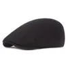 قبعات Berets Retro للرجال للنساء القطن متعرجة قبعات مسطحة كاب غوروس Invierno Mujer Boina Hombre Bert