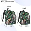 Mochilas Saco de Estudante Papagaio Tropical Hoopoe Plantas Flores Mochila Pai-Filho Leve Mochila Casal Bolsa para Laptop Q231108