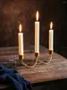 Ljusstakar klassiska metall tre-head candlestick europeisk hem bröllop rekvisita mjuka dekoration gåvor hantverk ornament hållare