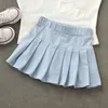 Girl s Dresses Girls All Match Pleated Culottes Medium And Small Children S Summer Skirt With Inner Safety Pants Student Uniform Skirts 230407