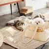 Coprisedili per auto per cani Borsa per cuccioli Marsupio portatile per animali domestici Tasca laterale Design Borsa per il trasporto di piccoli gatti con rete traspirante