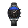 Zegarek na rękę prawdziwy wielofunkcyjny auto data chronografu męski zegarek Japan Quartz Man Hours Godzinna skórzana bransoletka Prezent Julius