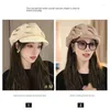 Berets Frauen Achteckige Hut Herbst Winter Sboy Cap Wolke Form Gefaltetes Festes Vintage Baskenmütze Koreanische Weibliche Einfache Casual Maler kappen