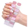 False Nails Breathable Nail Wraps Stylish Patterned Self-adhesive Gel Strips For Diy Art Manicure Kit Women Girls Easy