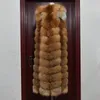 Women's Fur Faux Winter Red Fox Vest Female Real Extended Long Women Waistcoat Natural 231107