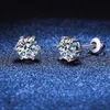 Stud Smyoue Screw Thread 1-4CT Moissanite Earring Studs for Women Men Solitaire Ear Stud S925 Solid Silver White Gold Plated YQ231107