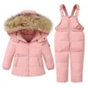 Children's down jacket set male and female babies infants 1-6 years old new ski suit set