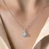 Pendant Tiffanlies S Tiffanlies Mo Sangshi مزاج T Home Square Diamond Pendant Jewelry Collar سلسلة S925 Silver PT950 Tiffanlies Tiktok Live Designer T OW5N