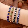 Chain Charm Lgbt Rainbow Rope Bracelets For Couple Pride Gay Women Men Handmade Woven Braided String Friendship Lover Jewelry G Dhczh